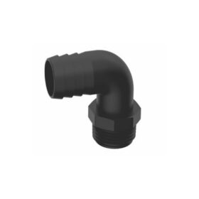 Bico conector Indflo em l encaixe entrada rosca npt 1" saída farpa 1" - 57f003